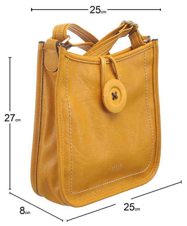 Retro Button Crossbody Bag