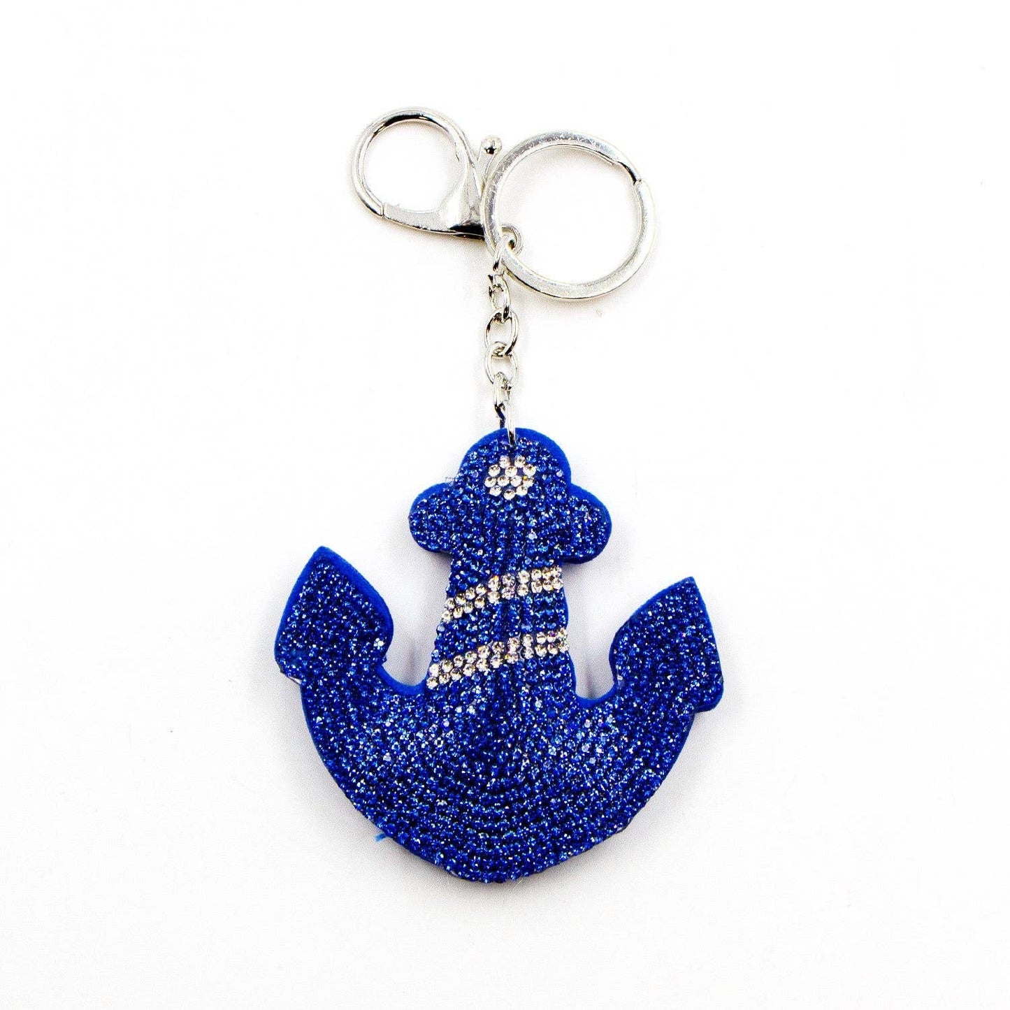 Crystal anchor key ring
