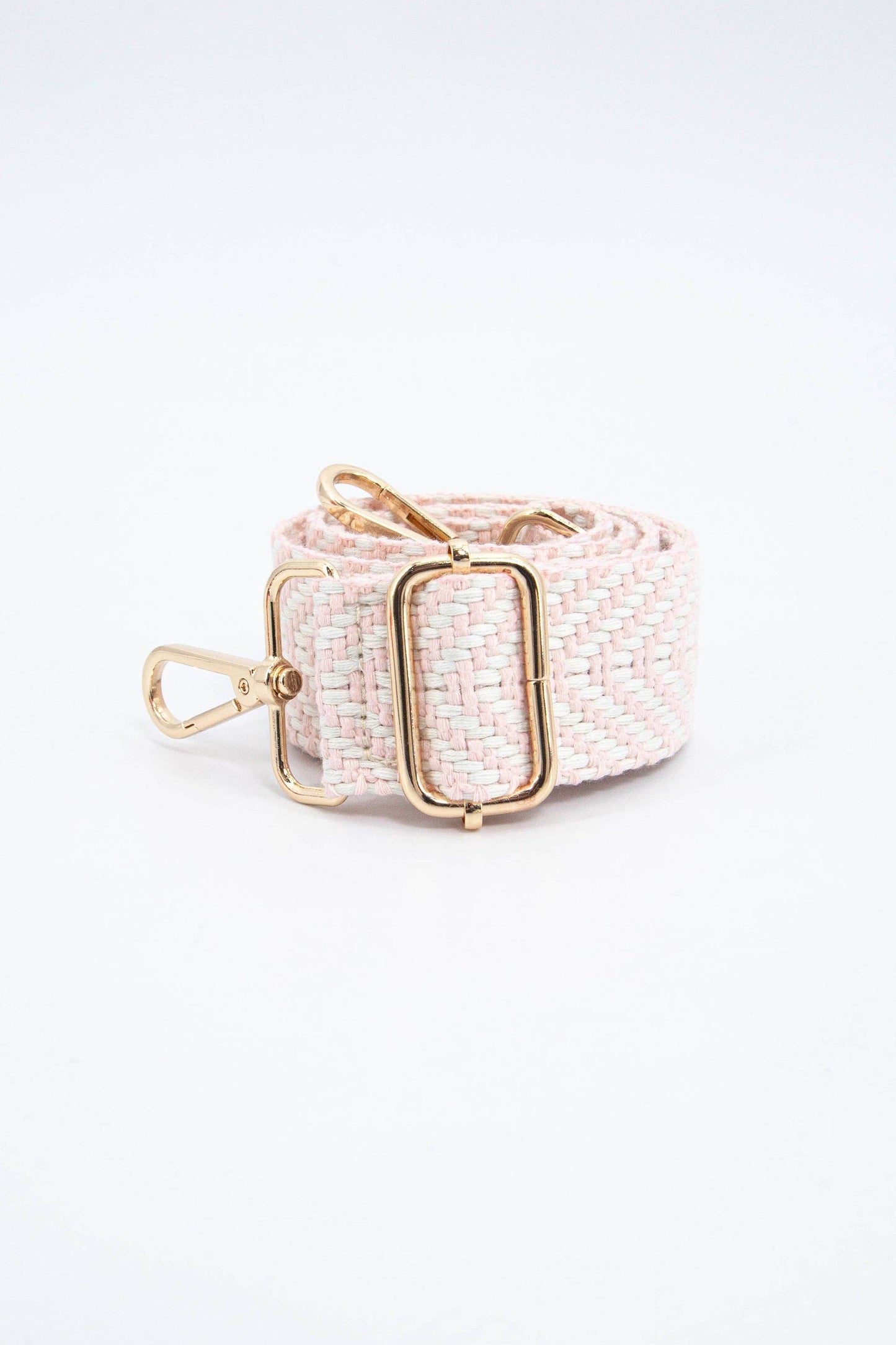 Chevron Print Woven Bag Strap in Light Pink - Pursenalities_uk