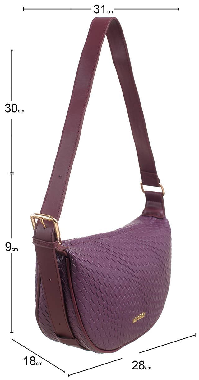 WOVEN DESIGN SADDLE BAG - Pursenalities_uk