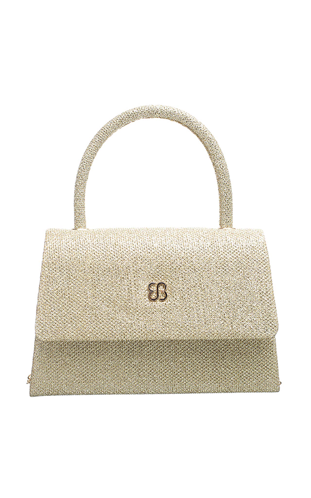GLITTER TOP HANDLE FLAP OVER CLUTCH BAG