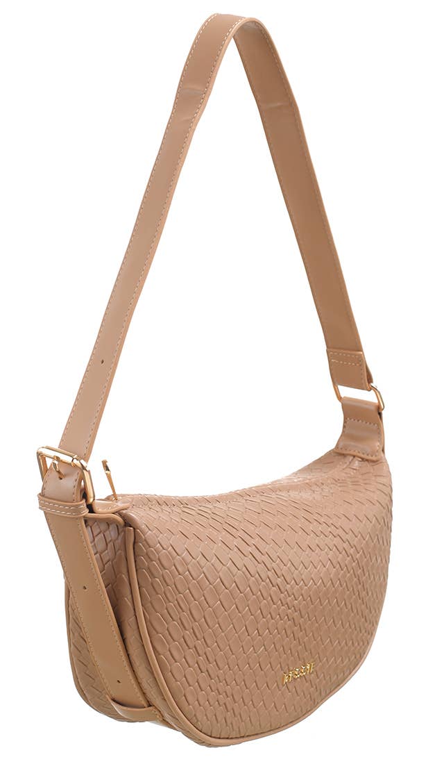 WOVEN DESIGN SADDLE BAG - Pursenalities_uk