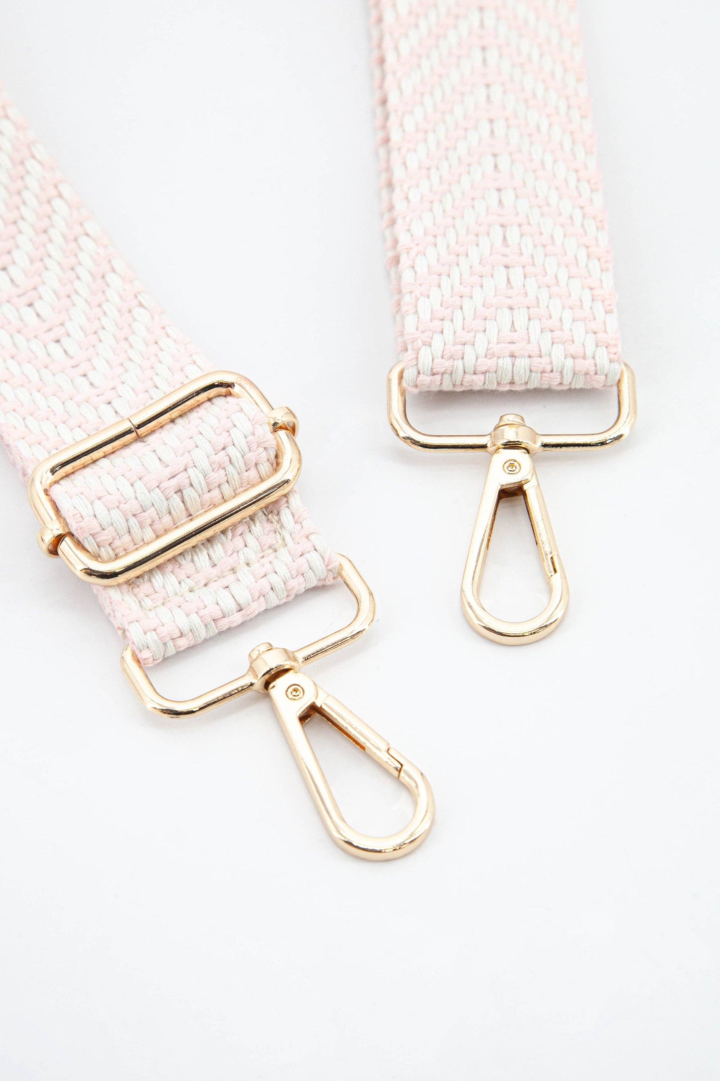Chevron Print Woven Bag Strap in Light Pink - Pursenalities_uk