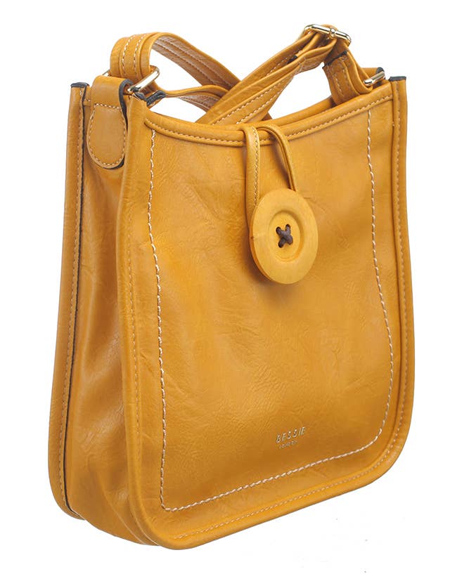 Retro Button Crossbody Bag