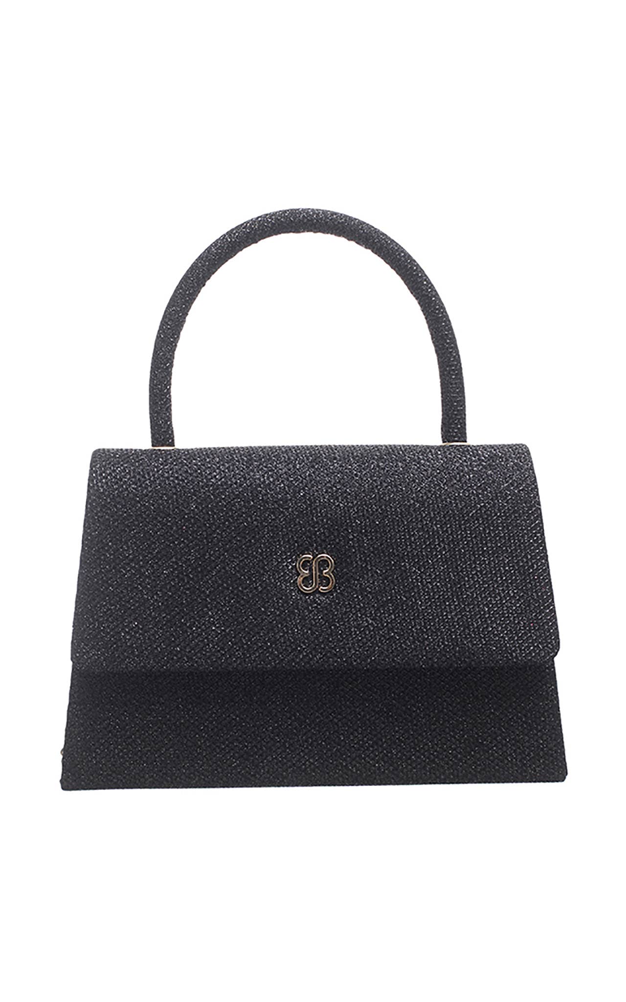 GLITTER TOP HANDLE FLAP OVER CLUTCH BAG