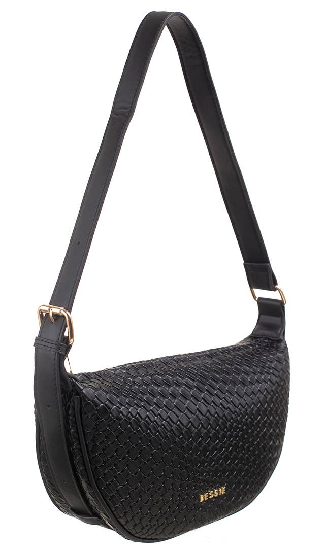 WOVEN DESIGN SADDLE BAG - Pursenalities_uk