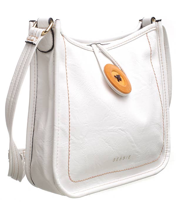 Retro Button Crossbody Bag