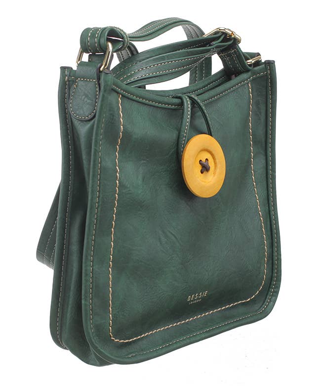 Retro Button Crossbody Bag