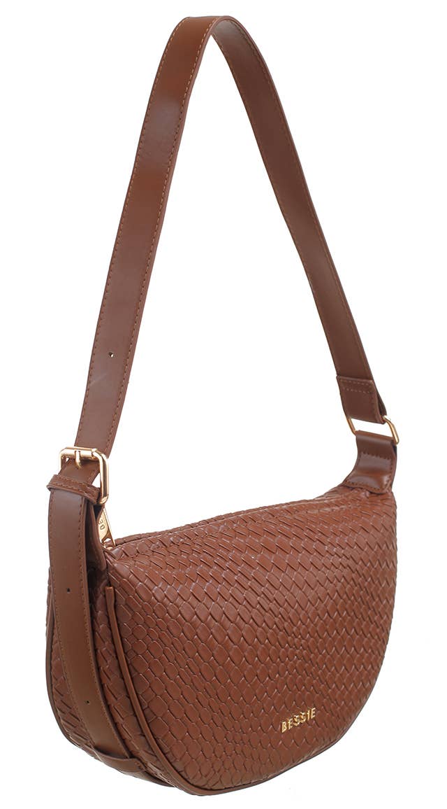 WOVEN DESIGN SADDLE BAG - Pursenalities_uk