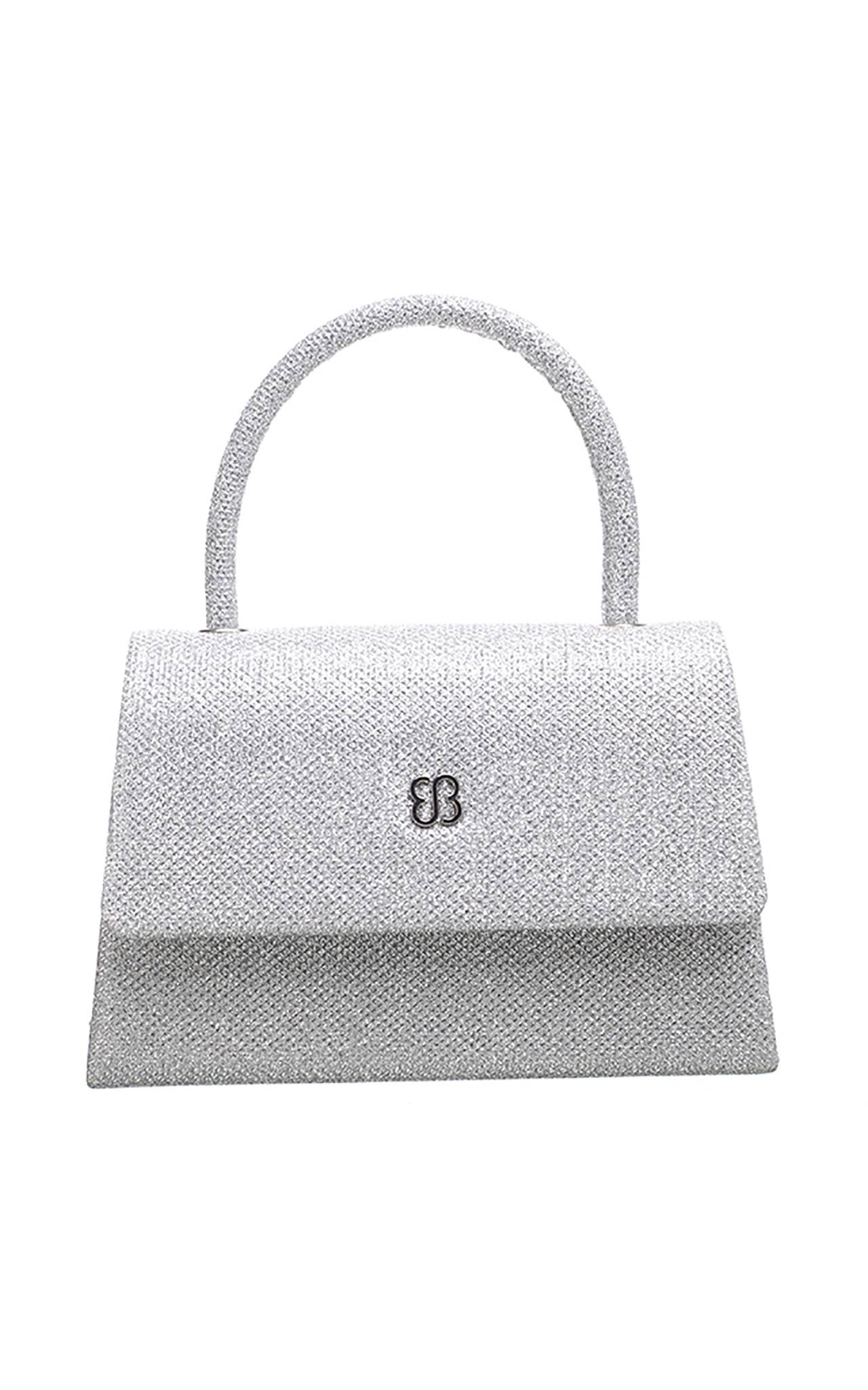 GLITTER TOP HANDLE FLAP OVER CLUTCH BAG