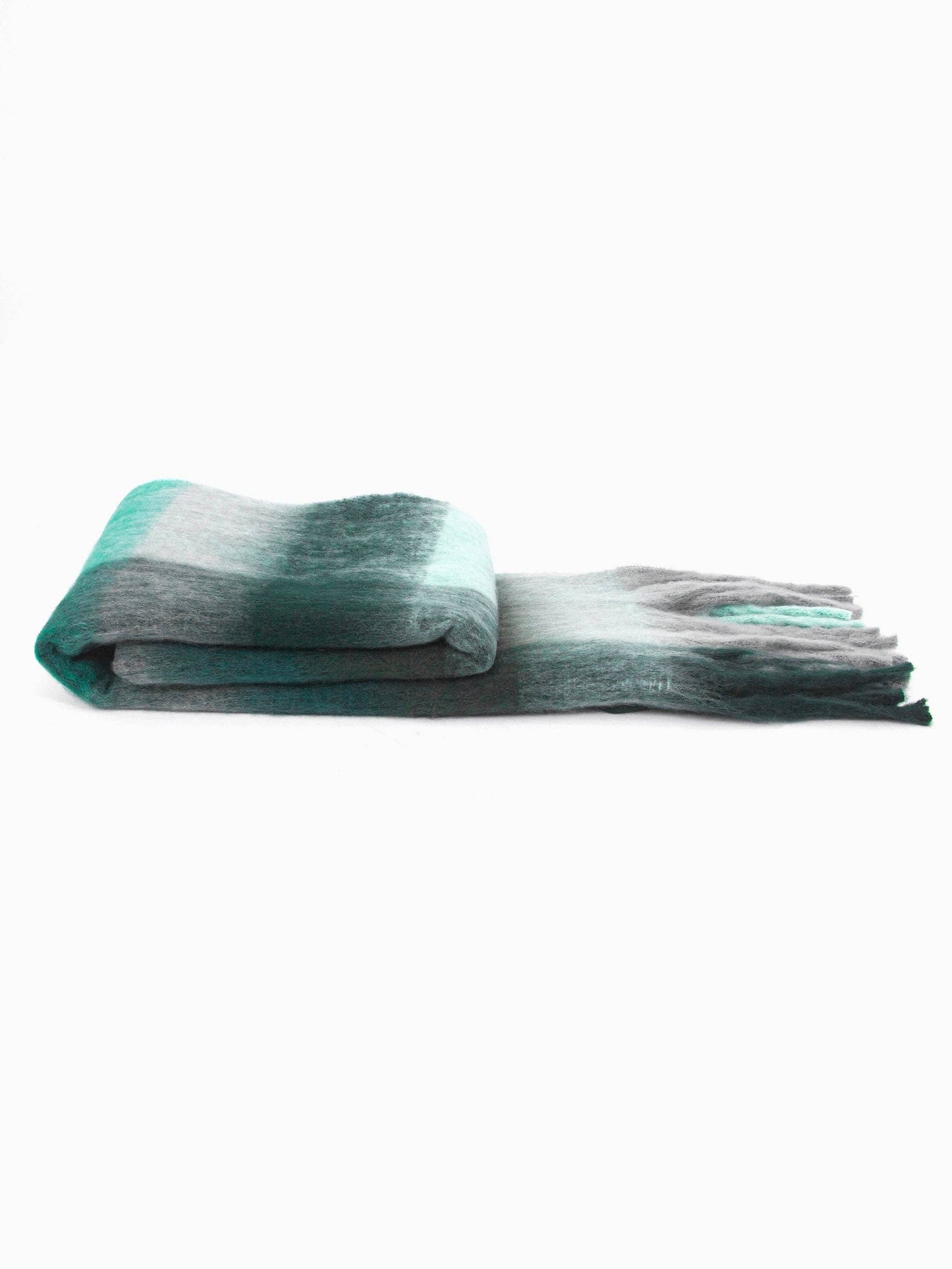 Allie Heavyweight Scarf - Teal, Square Colour Block - Pursenalities_uk