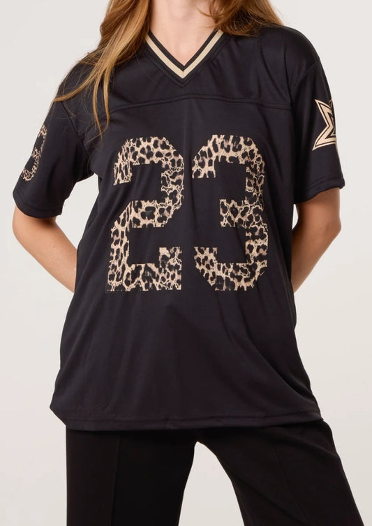 Sports Leopard Jersey Tee