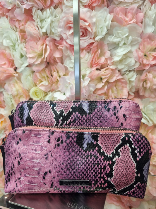 Bulaggi  Hot pink snakeskin print belt bag