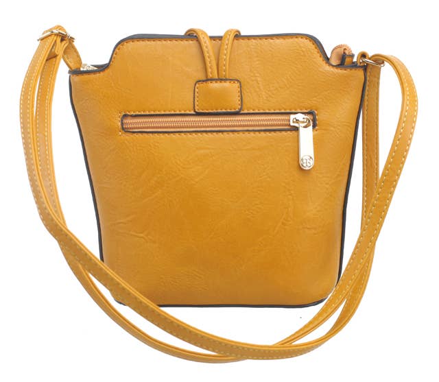 SMALL WOODEN BUTTON CROSSBODY BAG