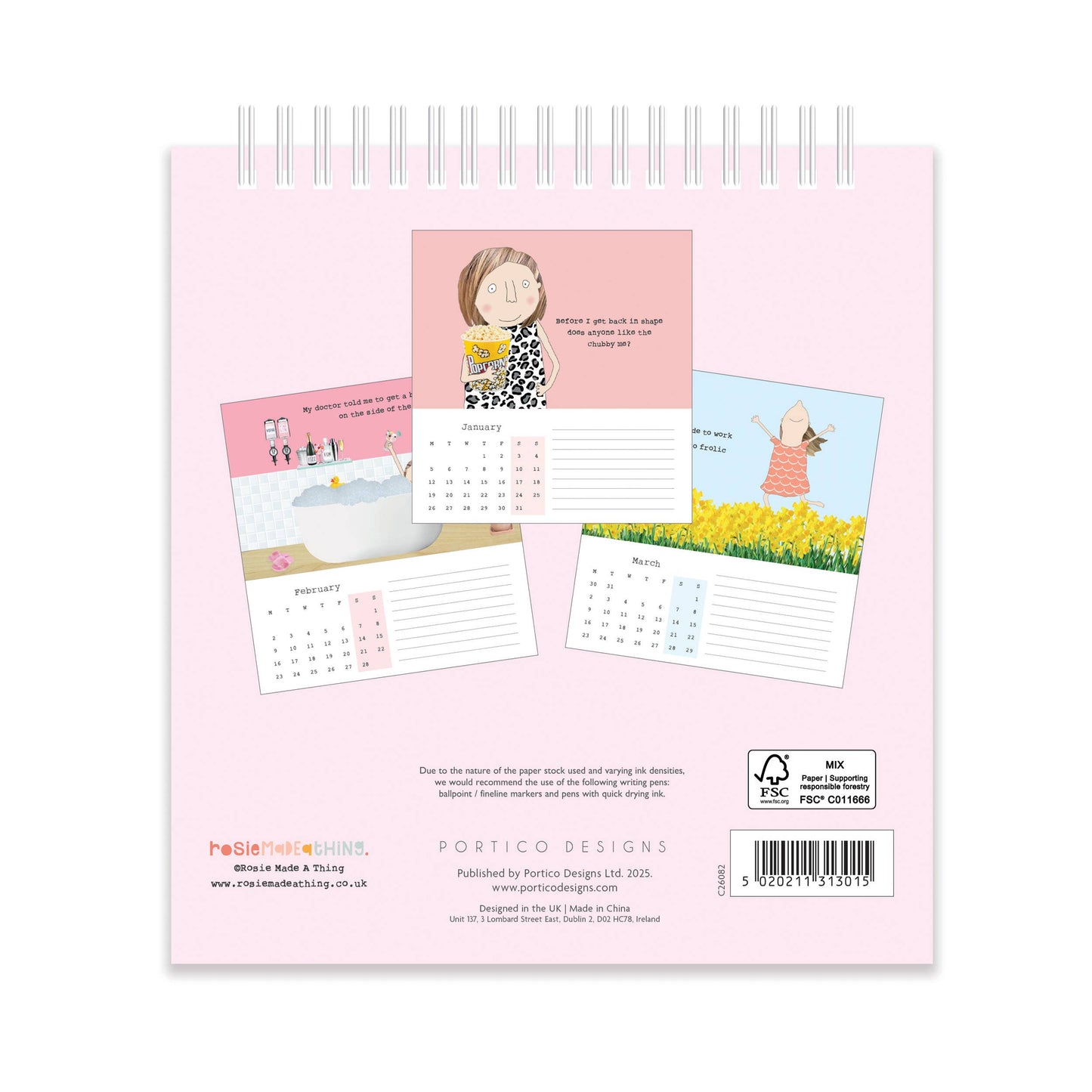 Rosie Made a Thing Desk 2026 Calendar