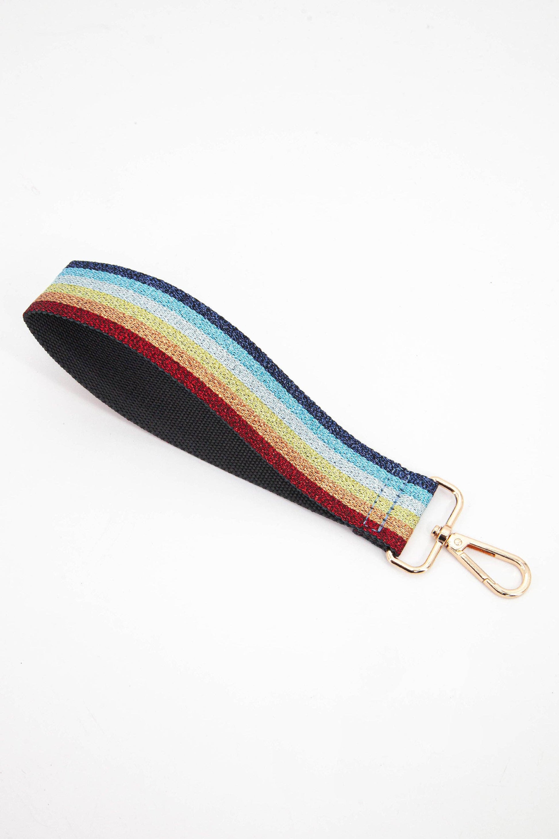 Rainbow Glitter Striped Wrist Strap in Multicolour - Pursenalities_uk
