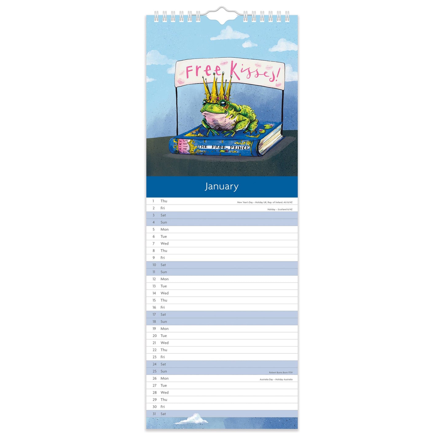 Snowtap Bookish Slim 2026 Calendar