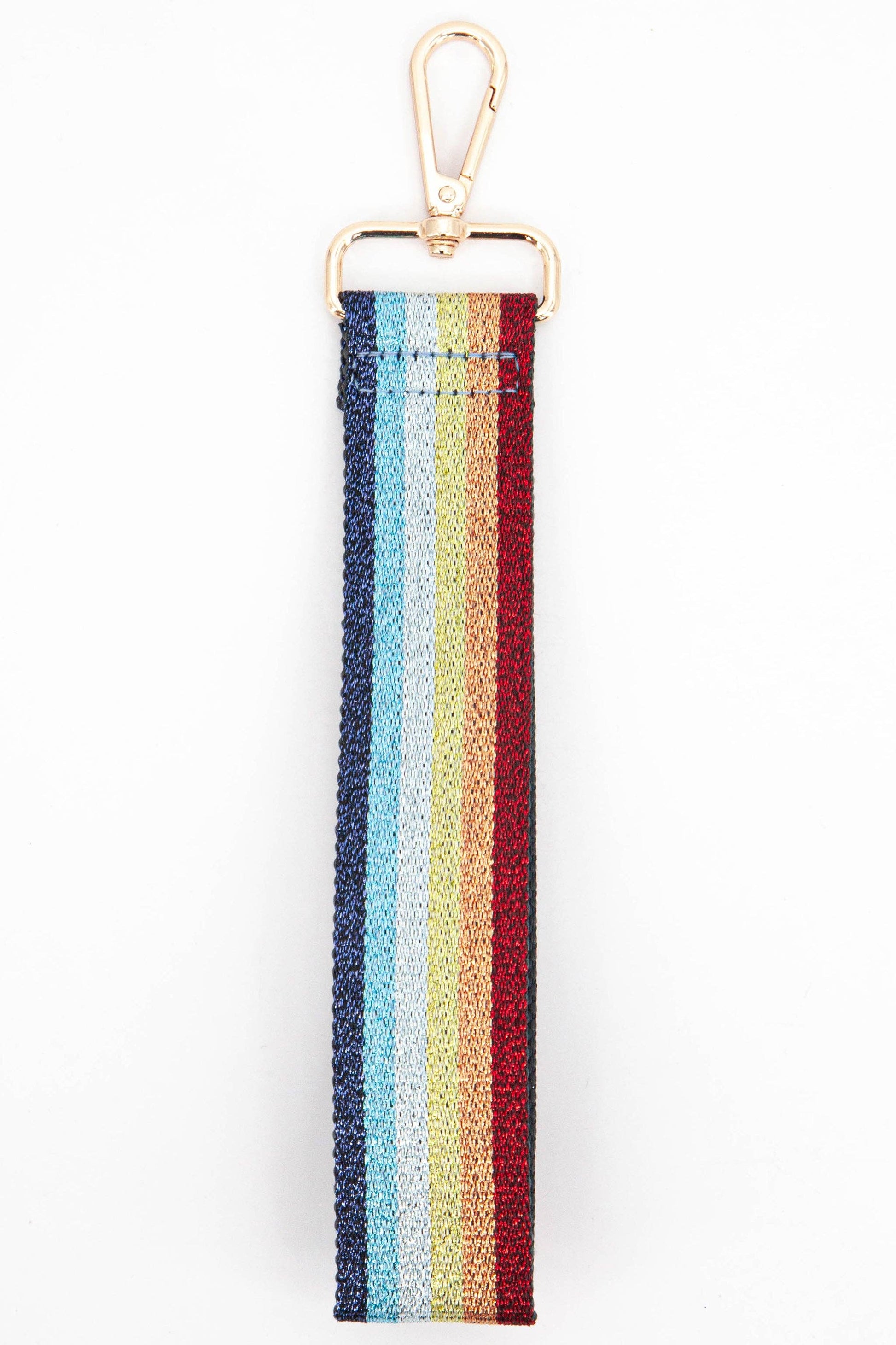 Rainbow Glitter Striped Wrist Strap in Multicolour - Pursenalities_uk