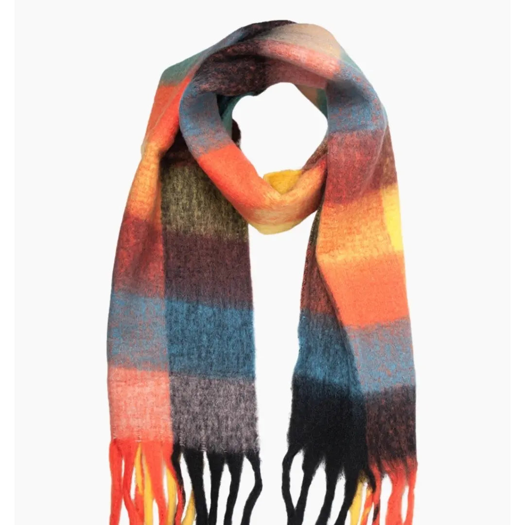 Colourblock heavyweight scarf