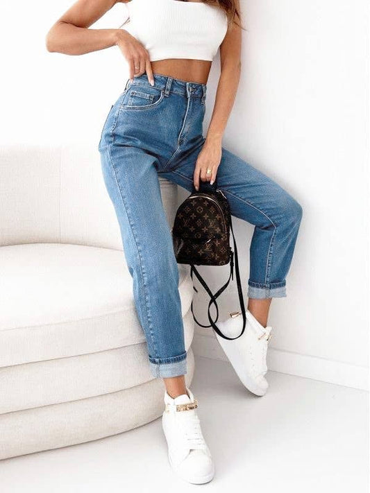 Women's Mom Fit Stretch Jeans