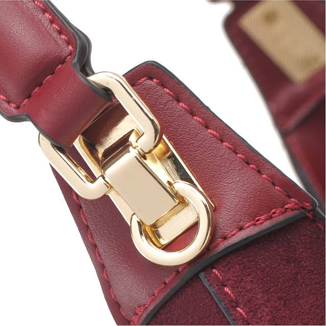 FINEST SUEDE TRIM HOBO BAG