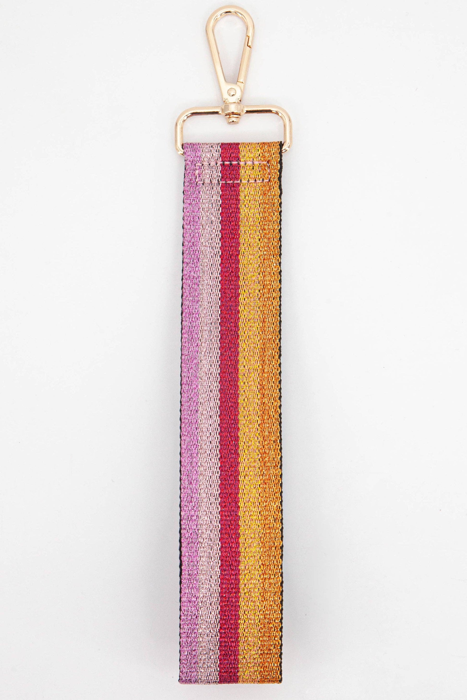Glitter Striped Wrist Strap in Pink & Red - Pursenalities_uk