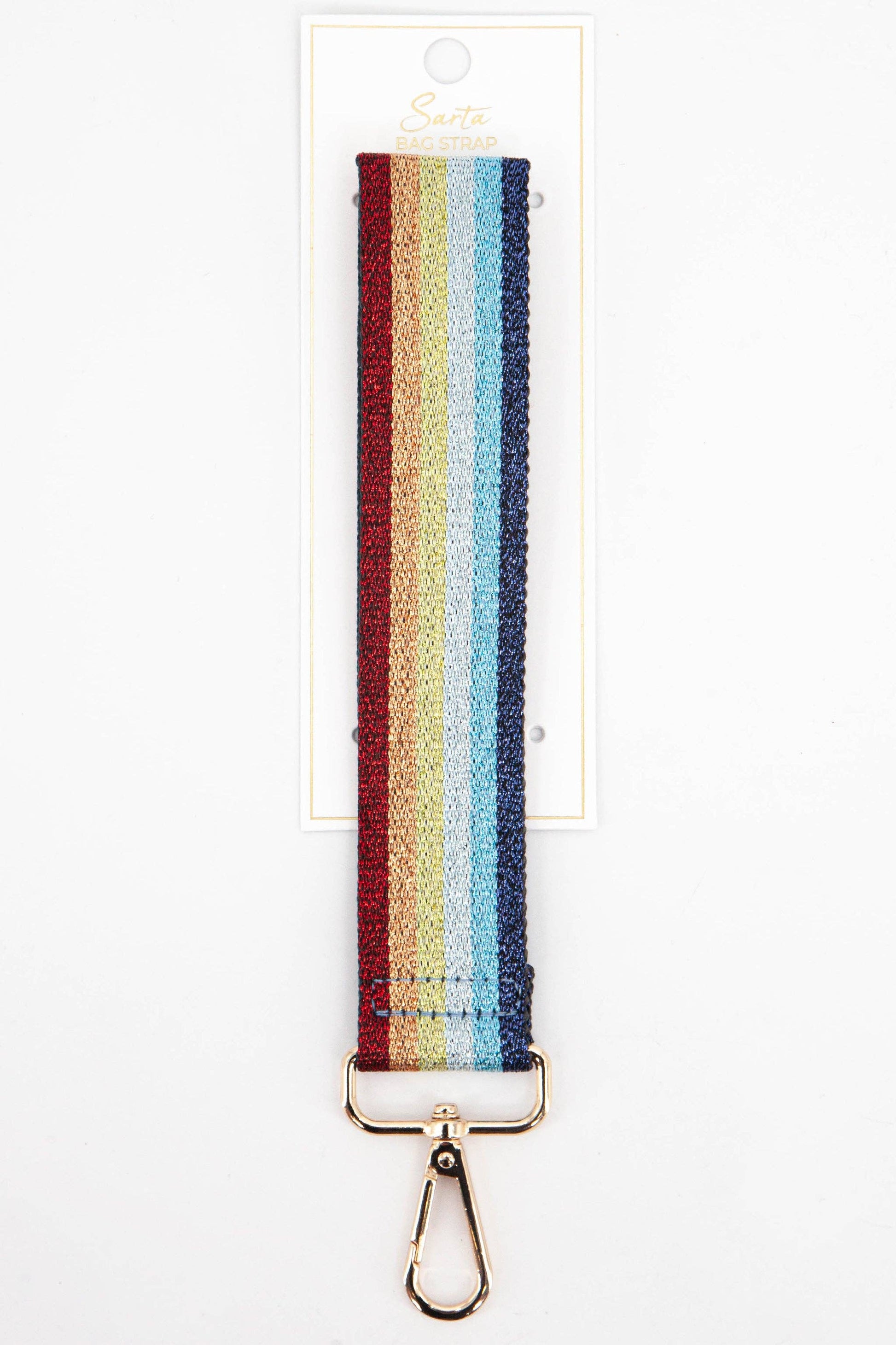 Rainbow Glitter Striped Wrist Strap in Multicolour - Pursenalities_uk