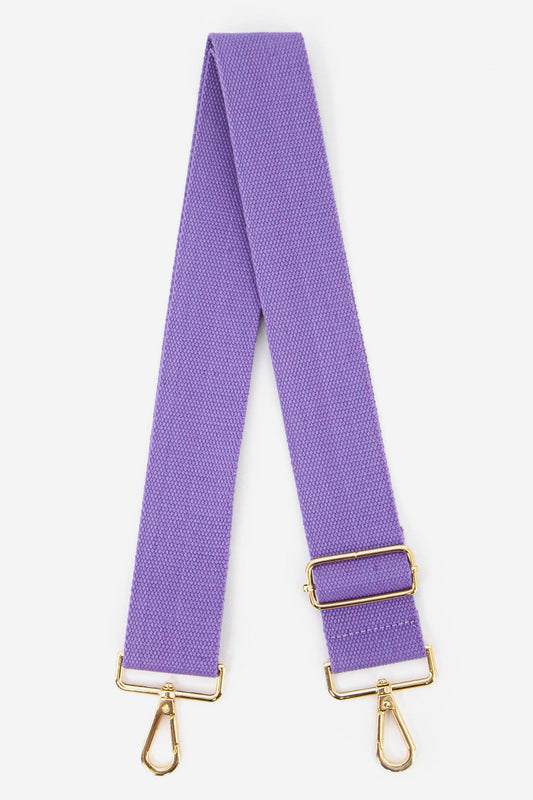 Plain Textured Wide Bag Strap in Lilac - Pursenalities_uk