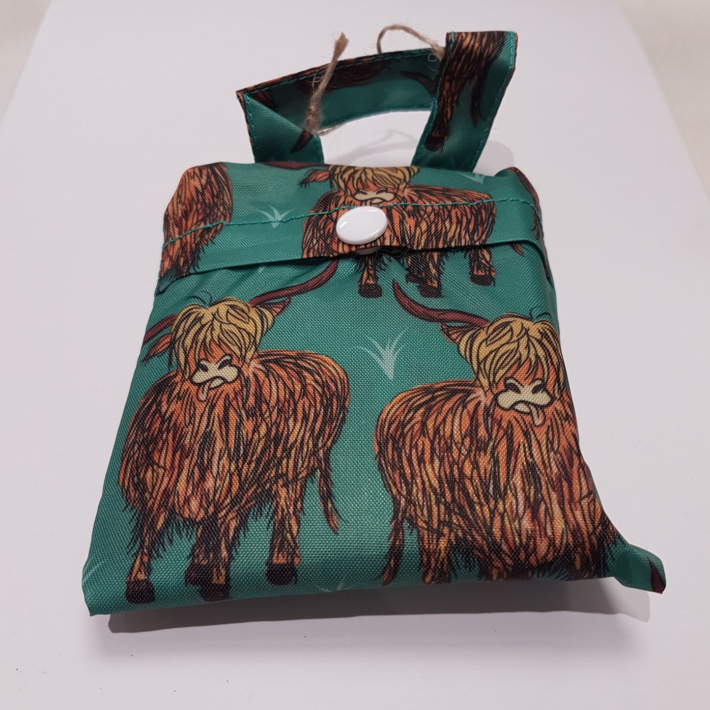 Eco Chic Foldable Shopper Highland Cows