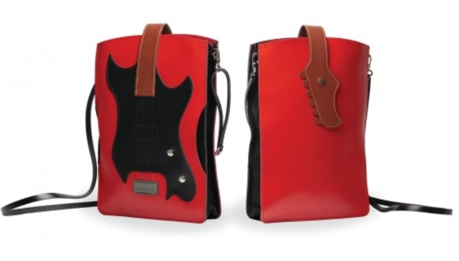 The Music Gifts Co. Leather Electric Guitar cross body bag