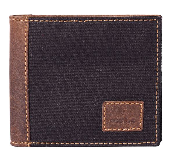 Cactus Wallet Canvas/leather RFID - Pursenalities_uk