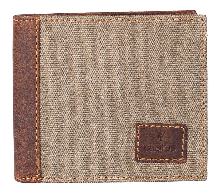Cactus Wallet Canvas/leather RFID - Pursenalities_uk
